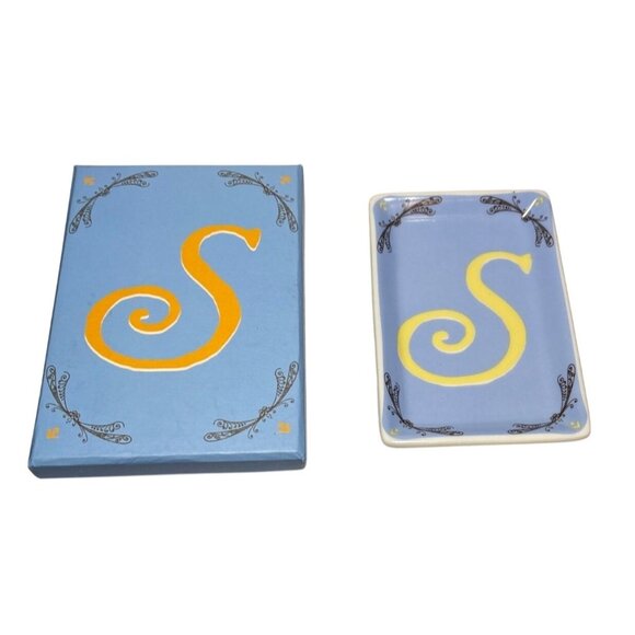 Rosanna Alphabet Studio Monogram "S" Small Tray With Original Box - Picture 1 of 10